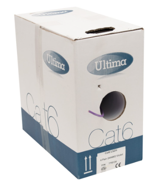 ULTIMA CAT6 U/UTP DATA CABLE LSZH WHITE 305M BOX
