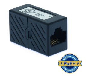 CAT5E RJ45 COUPLER UNSHIELDED BLACK