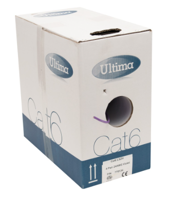 ULTIMA CAT6 U/UTP DATA CABLE LSZH VIOLET 305M BOX