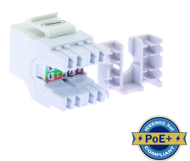 ULTIMA CAT6 KEYSTONE JACK PUNCHDOWN 180 DEGREE WHITE