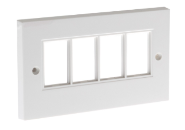 ULTIMA 4x LJ6C FACEPLATE FLAT DOUBLE GANG