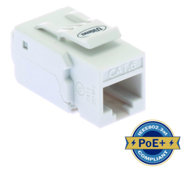 ULTIMA CAT6 KEYSTONE JACK TOOLLESS 90 DEGREE WHITE