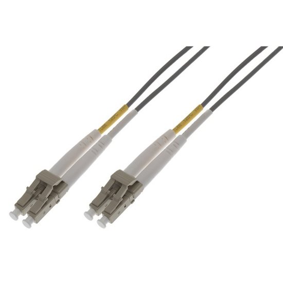 2M LC-LC 62.5-125UM DUPLEX FIBRE OPTIC PATCH LEADS, GREY