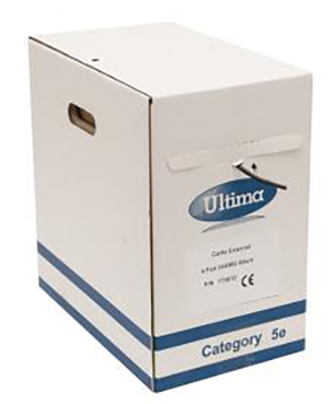 ULTIMA CAT5E U/UTP DATA CABLE PE EXTERNAL BLACK 305M BOX