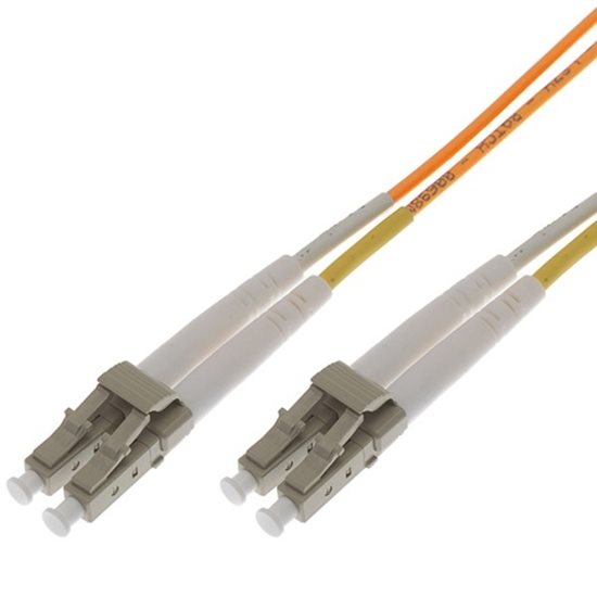 10M LC-LC 50-125UM DUPLEX FIBRE OPTIC PATCH LEADS, ORANGE