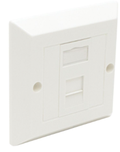 ULTIMA CAT6 1X EURO BEVELLED FACEPLATE SINGLE GANG ASSEMBLED OUTLET