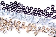 BAG OF 50 CAGE NUTS, BOLTS AND CUP WASHERS