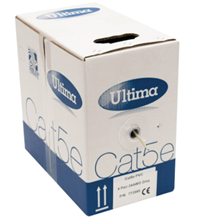 ULTIMA CAT5E U/UTP DATA CABLE PVC GREY 305M BOX
