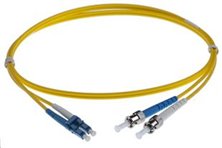 3M LC-ST SINGLEMODE OS2 DUPLEX FIBRE OPTIC PATCH LEADS, YELLOW