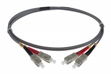 10M SC-SC 62.5-125UM DUPLEX FIBRE OPTIC PATCH LEADS, GREY