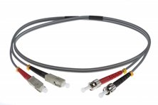 5M SC-ST 62.5-125UM DUPLEX FIBRE OPTIC PATCH LEADS GREY