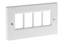 ULTIMA 4x LJ6C FACEPLATE FLAT DOUBLE GANG