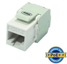 ULTIMA CAT6 KEYSTONE JACK TOOLLESS 180 DEGREE WHITE