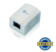 CAT6 SURFACE MOUNTED OUTLET 1PORT UNSHIELDED WHITE