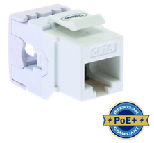 ULTIMA CAT6 KEYSTONE JACK PUNCHDOWN 180 DEGREE WHITE